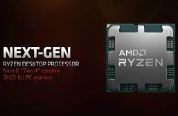 Foto di una CPU AMD Ryzen 7 7700X montata su una motherboard con socket AM5 